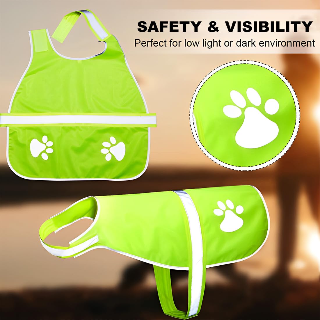 iubbotti di sicurezza per cani Giubbotto riflettente per cani, gilet di sicurezza ad alta visibilità per cani, impermeabile, leggero, comodo (taglia L)