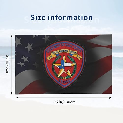 Miniatura 2 de Texas Highway Patrol - Toalla de playa de gran tamaño, microfibra de secado rápido, perfecta para natación, yoga y más, mantente cómoda y seca