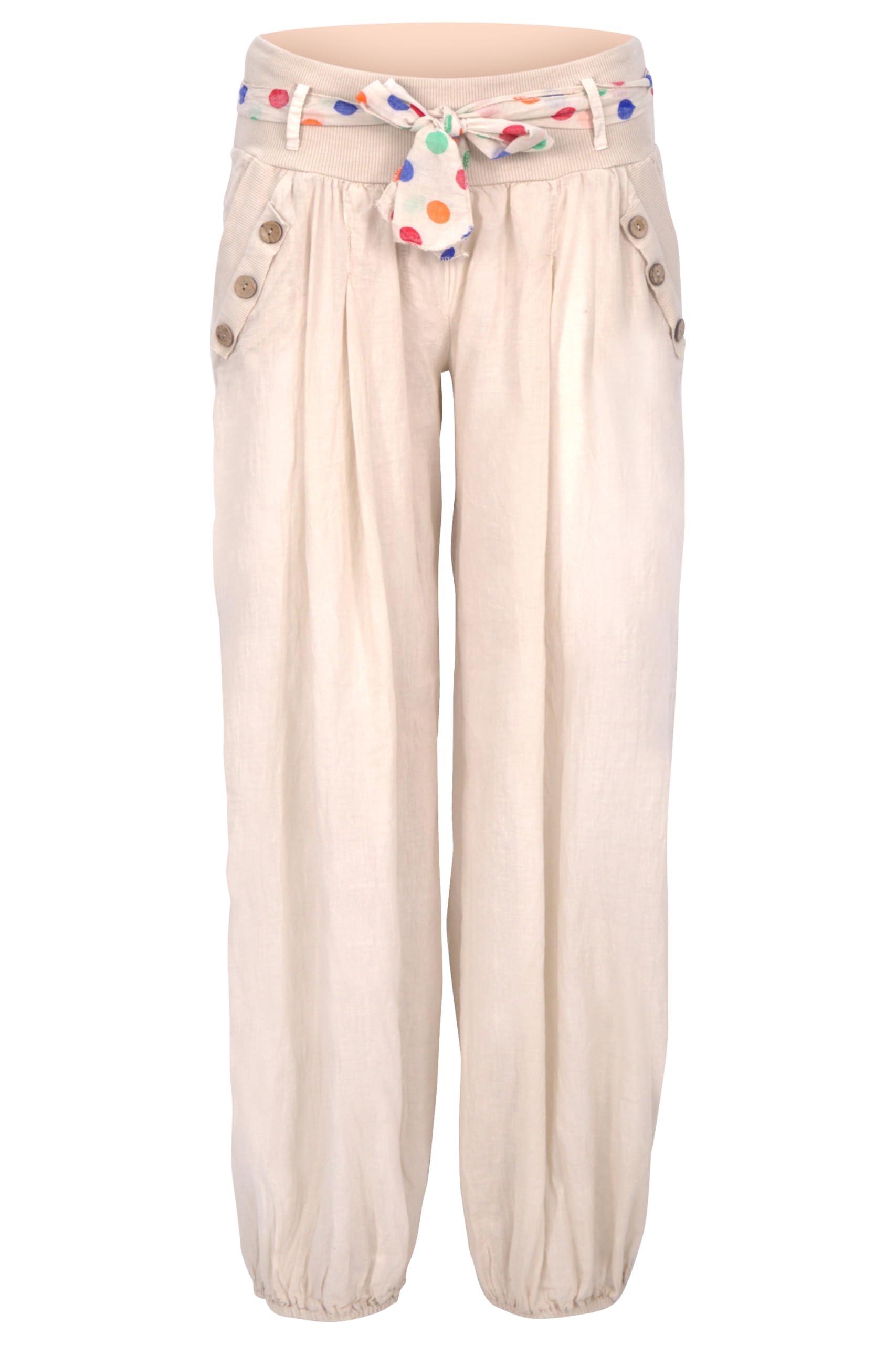 Malito Pantaloni alla Zuava Classico Design Boyfriend Aladin Harem Pantaloni Sbuffo Pantaloni Pump Baggy Yoga 3417 Donna Taglia Unica