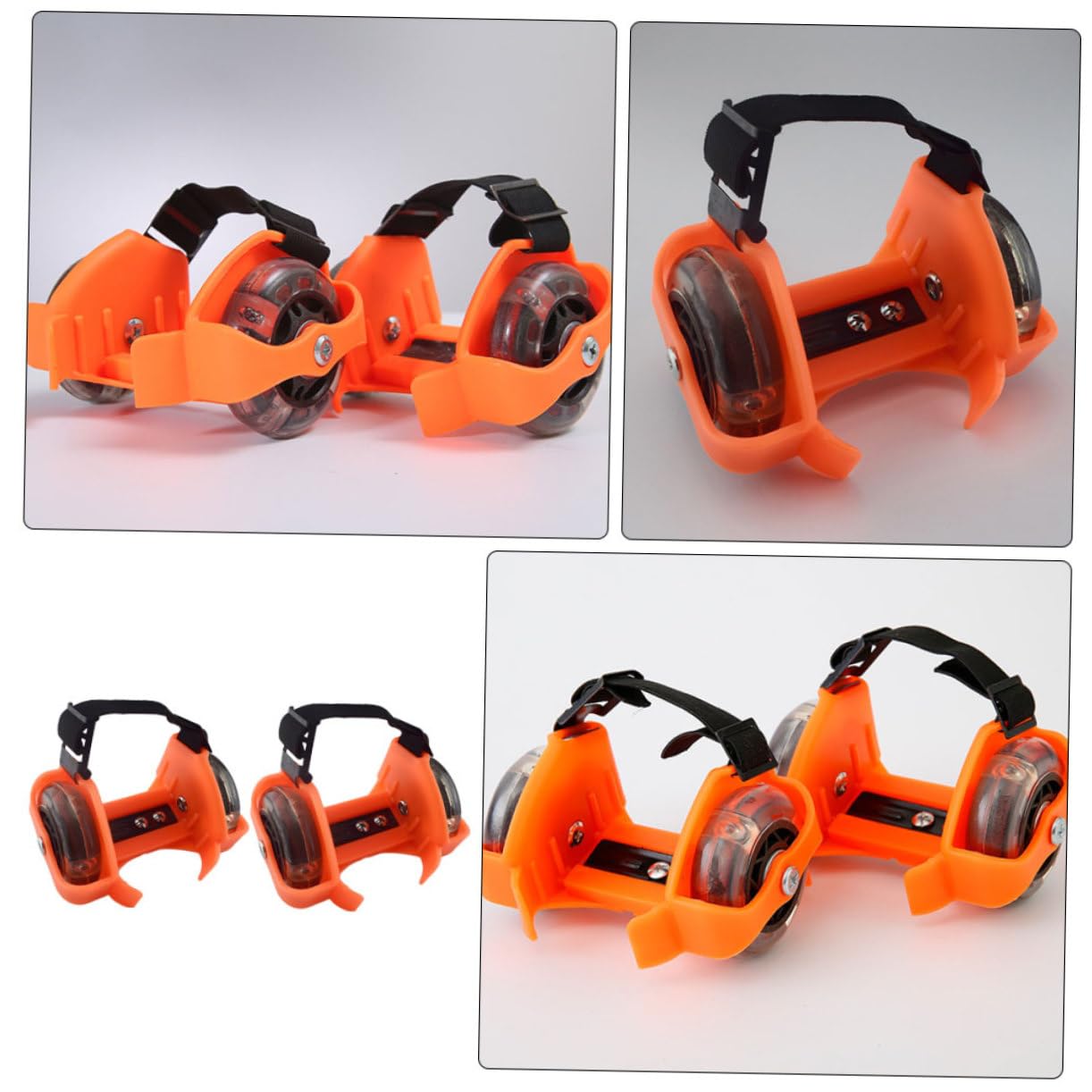 SUPVOX 1pair Glowing Adjustable Roller Shoe Wheels for Boys and Girls Portable Skating Accessory Flashing Lights for Fun and Balance for and Exercise