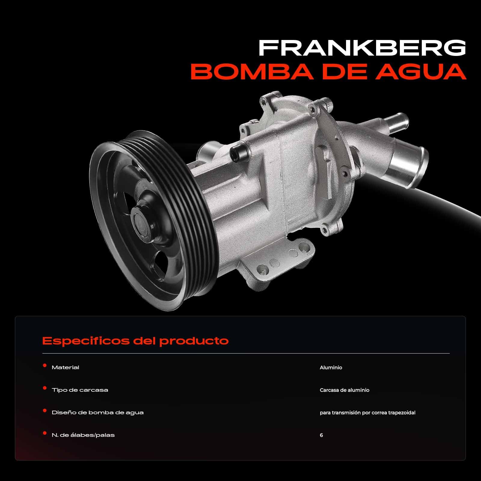 Frankberg Bomba de agua 11517513062 | Compatible con: M.i.n.i Convertible R52, M.i.n.i R50 R53