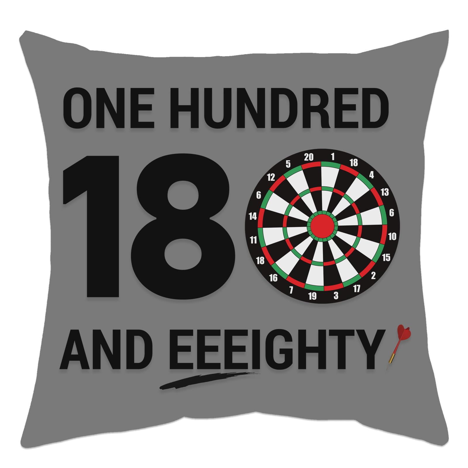 KHstylehoo Dart Gifts Gift for Men, Darts Accessories, Darts Cushion Cover, with ONE HUNDRED AND EIGHTYYY Slogan, Decorative Cushion Cover Decorative 45 x 45 cm (Dart) โ image 1
