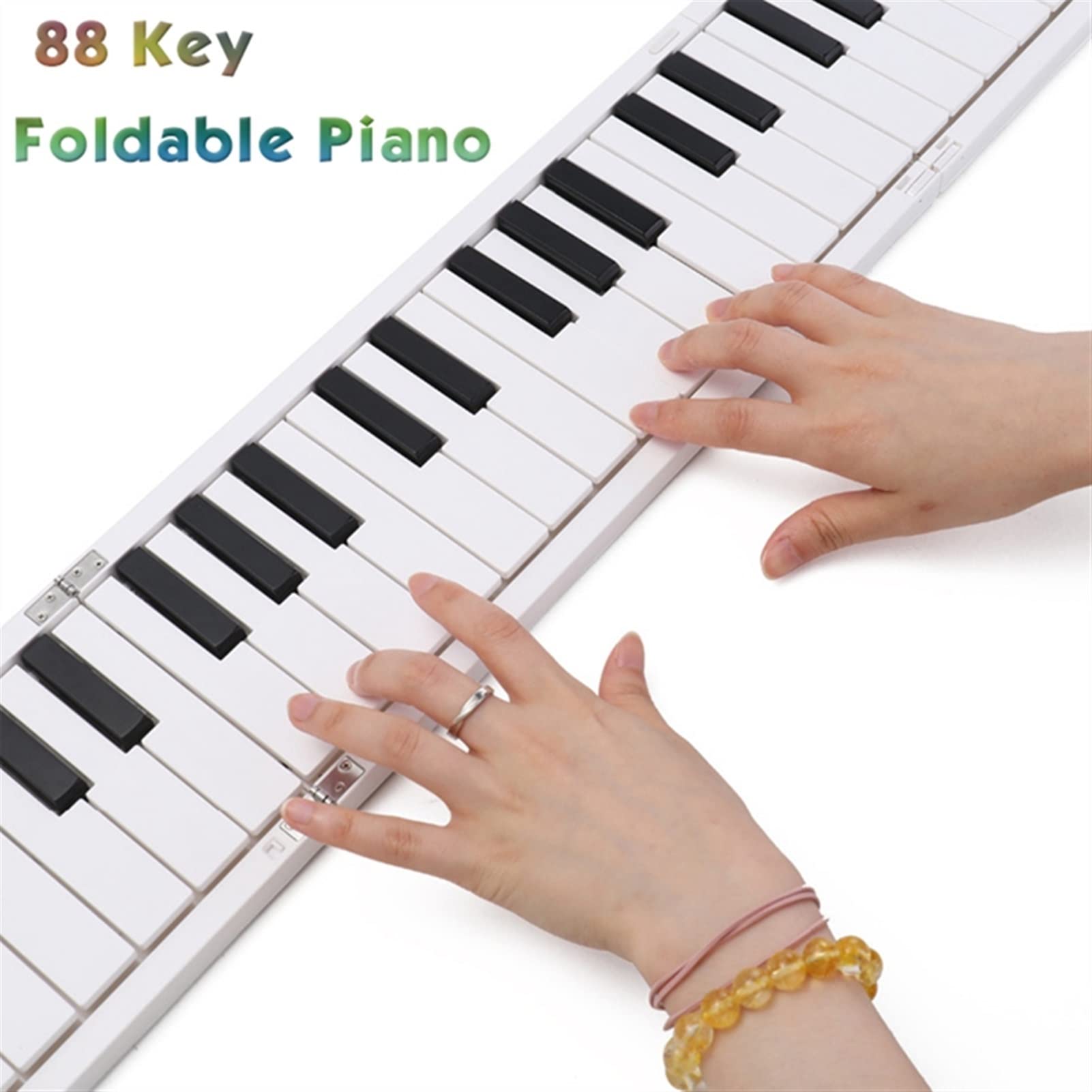 TSTS Pianoforte elettronico Pieghevole 88 Key Pieghevole Pianoforte per Pianoforte Digitale Pianoforte Elettronico Pianoforte Elettronico Pianoforte con Pedale Sustain Midi Tastiera