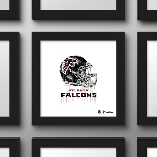 Miniatura 10 de Trends International Gallery Pops NFL Atlanta Falcons - Póster de pared con casco de goteo, 12.00 x 12.00 pulgadas, versión de marco blanco
