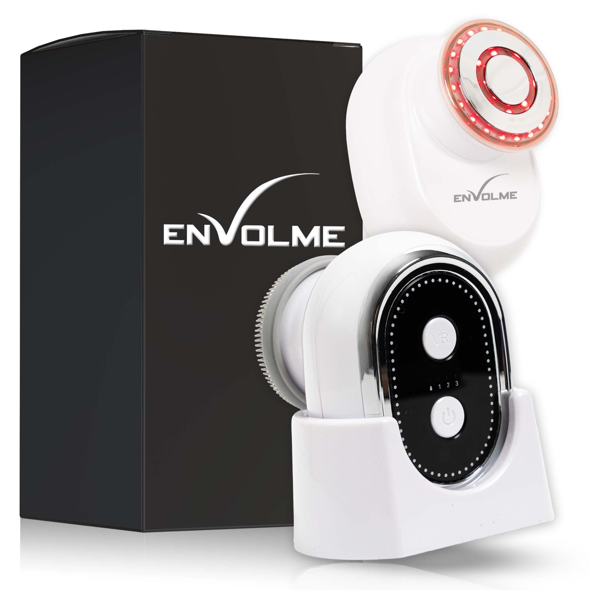 ENVOLME - Skin Radiofrequenza Viso - Massaggiatore per Viso - Massaggiatore Viso Lifting - Collagene viso - Ultrasuoni Viso - Beauty Tool - Luce Rossa -