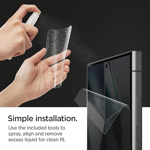 Miniatura 7 de Spigen NeoFlex - Protector de pantalla diseñado para Galaxy S24 Ultra (2 unidades) - Compatible con fundas