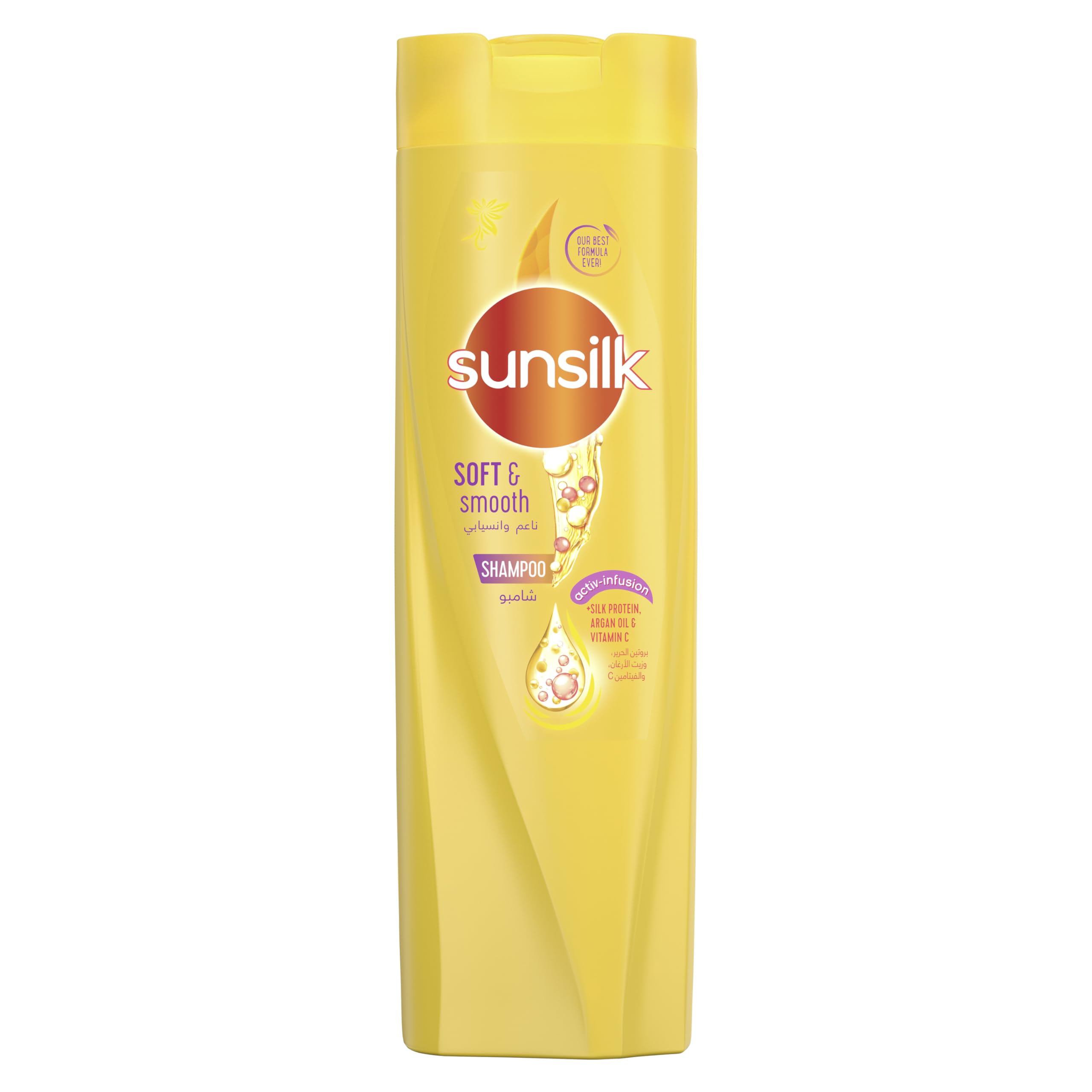 SunsilkShampoo, For Soft & Smooth Hair, Soft & Smooth, With Silk Protein, Argan Oil & Vitamin C, 400ml