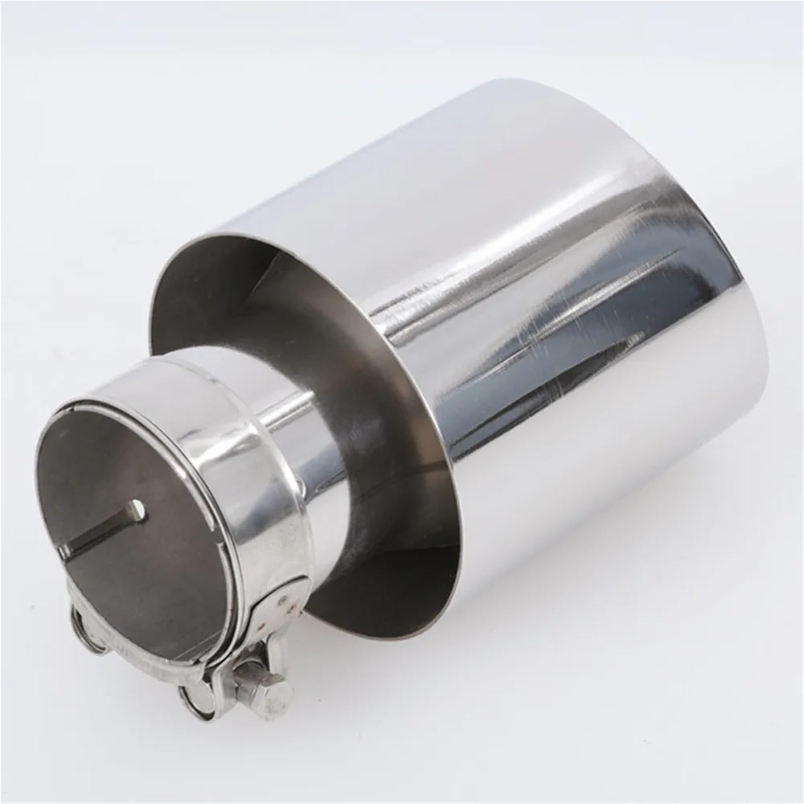 Car Silencer 1 sztuka: uniwersalna końcówka układu wydechowego ze stali nierdzewnej + rury wydechowej samochodu(60MM IN 89MM OUT)