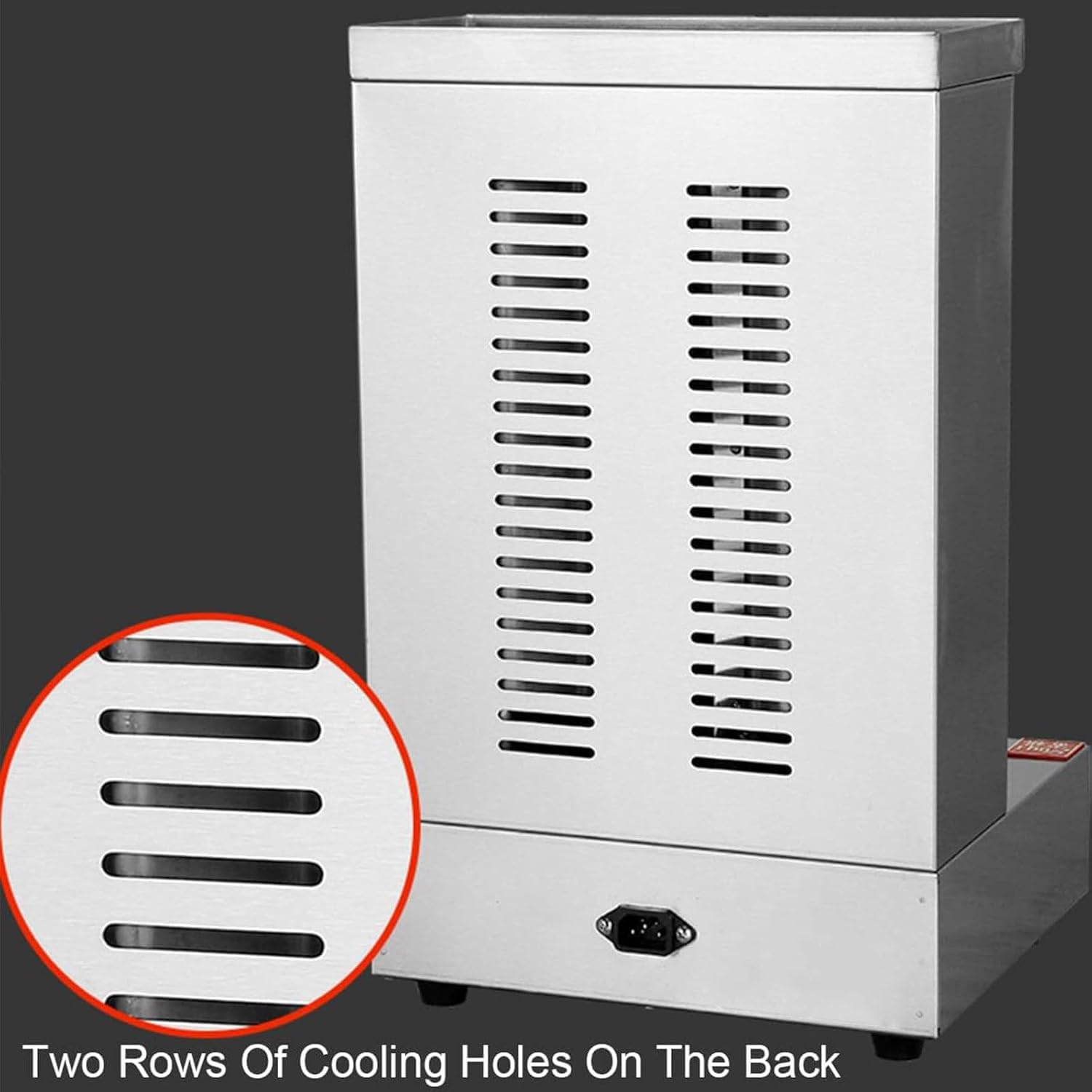 Gril De Four Gyroscopique Vertical À Gaz en Acier Inoxydable avec Bac De Collecte D'huile, Équipement D'ustensiles De Cuisson sans Fumée pour La Cuisine À Domicile De Restaurant Commercial