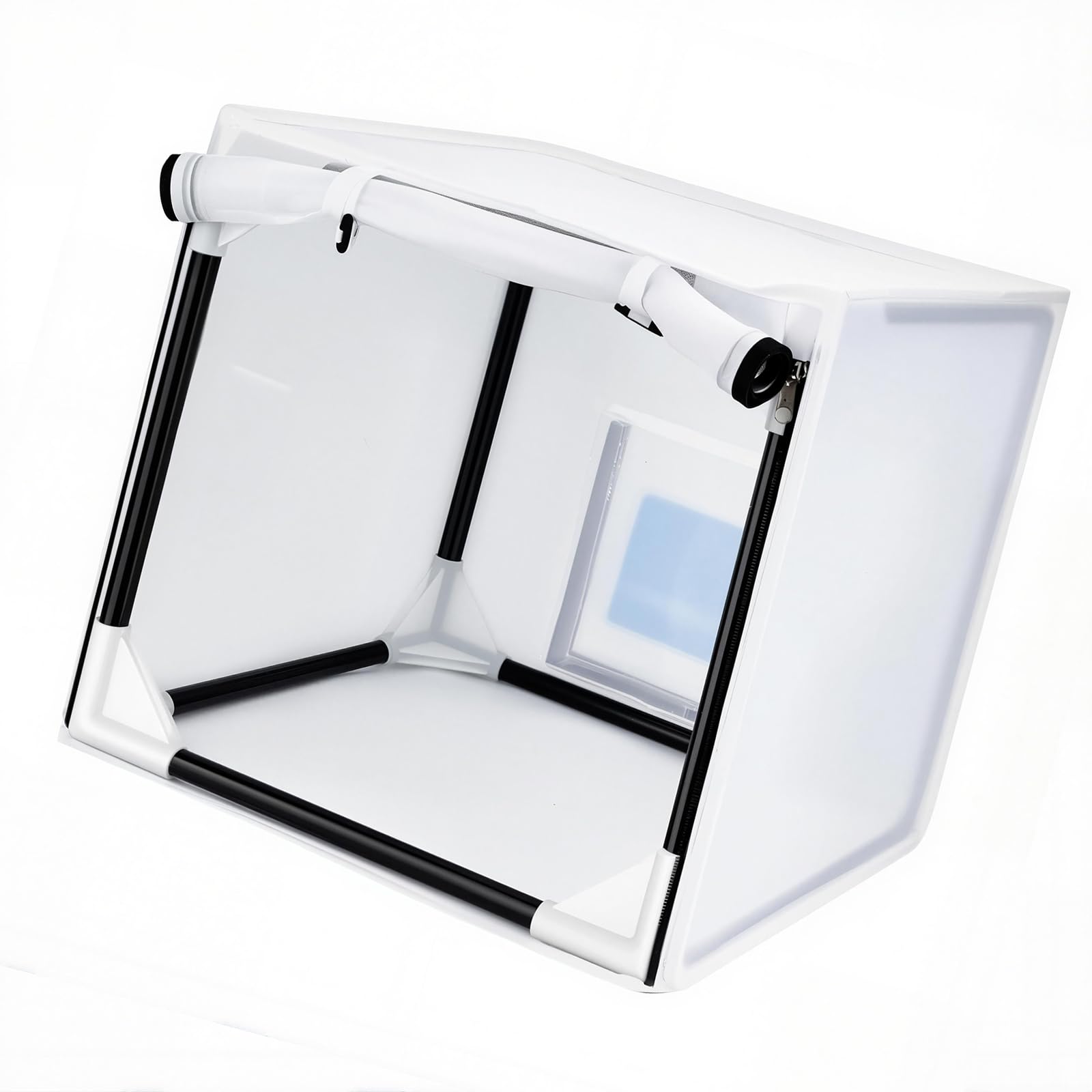 Airbrushes Paint Sprayer Booth, with Filter & Curtain Multipurpose Detachable Painting Tool with Storage Bag Included Airbrushes Sprayer Booth