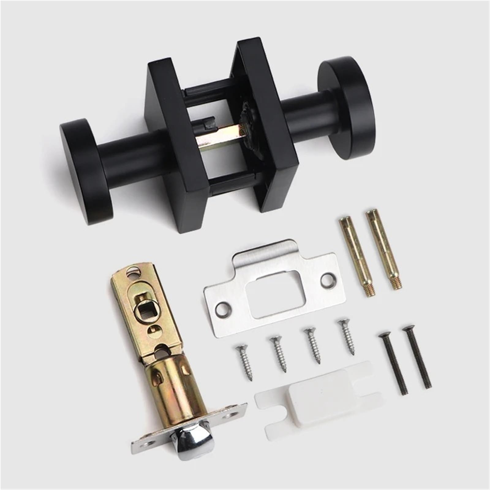 Serrure de porte à bouton caché en zinc massif doré pour salle de bain