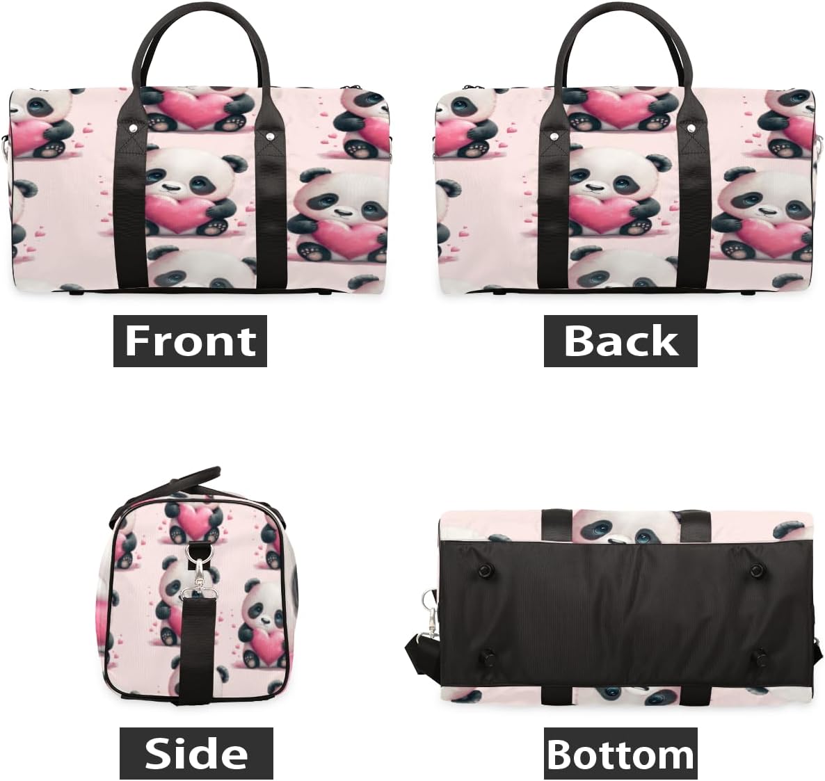 Heart Panda Travel Duffel Bag for Women Men Large Capacity Overnight Weekender Bags for Lightweight Waterproof Sport Gym Bag for Workout Yoga Swim