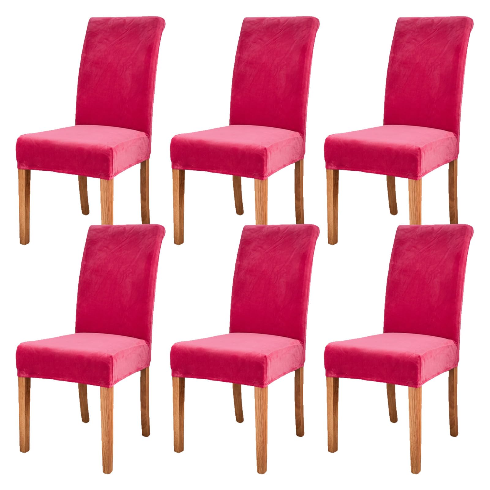 Fundas para sillas de cocina y banquetes StretchyDining juego de 6 piezas oscuras