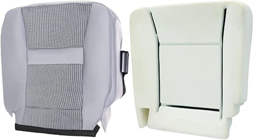 GXARTS Funda de asiento de tela para el lado del conductor y cojín de espuma inferior compatible con Dodge Ram 1500 2500 3500 4500 5500 2006 2007