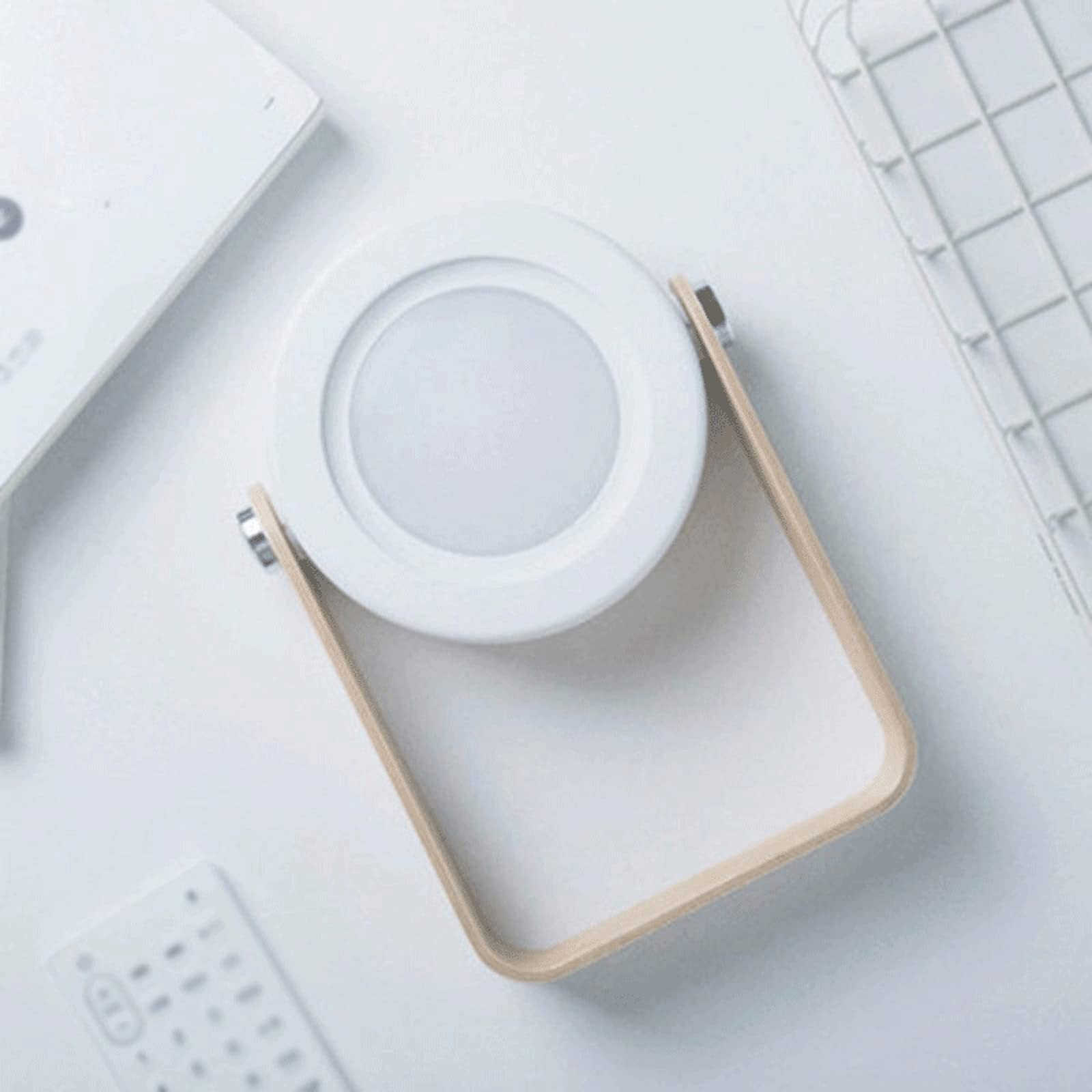 Luce notturna pieghevole in legno lampada da comodino interruttore touch dimmerabile tavolo camera da letto ricaricabile USB luce notturna lettura per soggiorno (grigio)