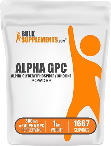 Miniatura 8 de BulkSupplements. com Alpha GPC Powder - Suplementos de colina, Alpha GPC 300mg - Suplementos de acetilcolina, sin sabor y sin gluten, 600 mg por
