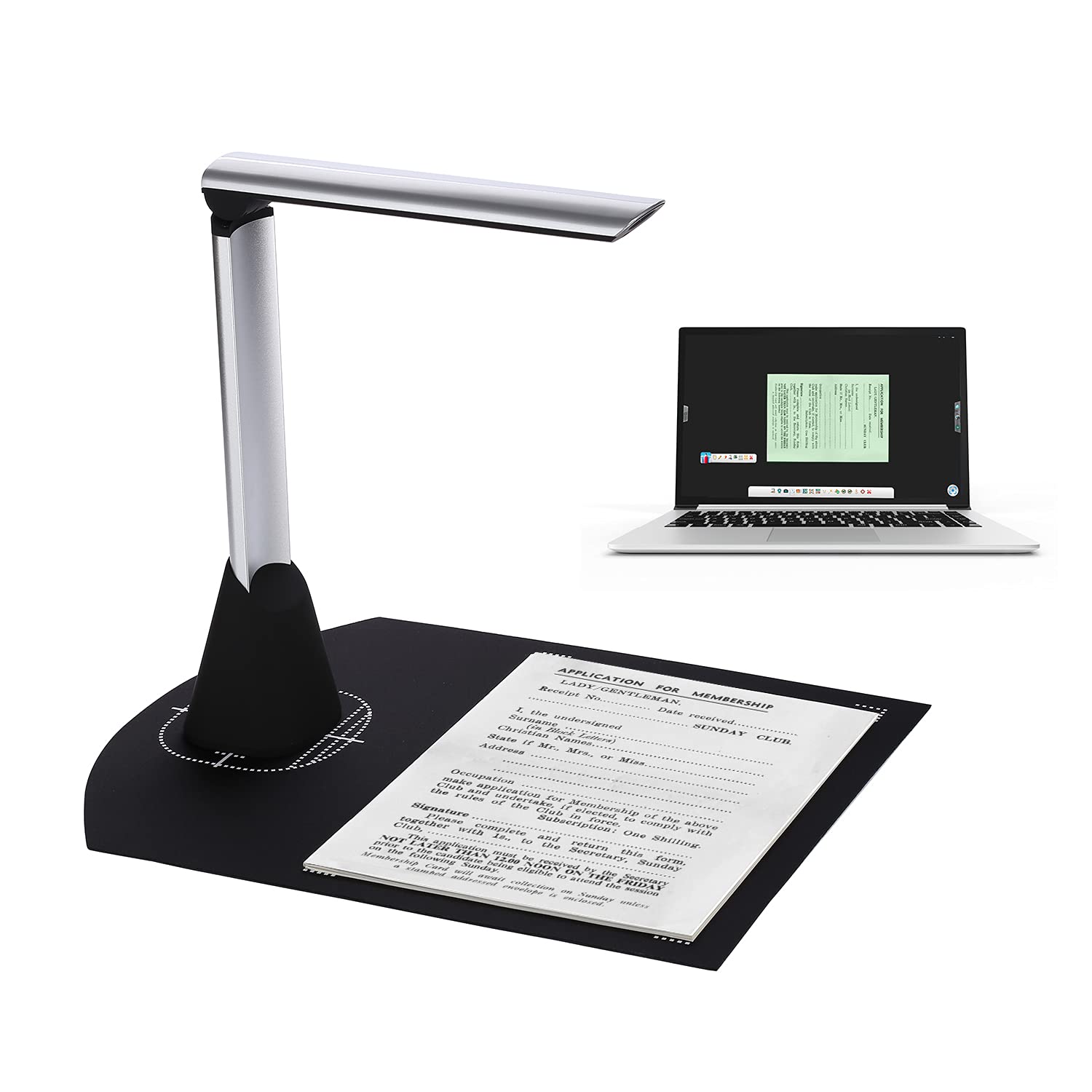 BK34 Scanner per fotocamera per documenti HD da 5 pixel Dimensioni della tura A4 con luce LED Software didattico per insegnanti di classe Insegnamento online Educazione a distanza