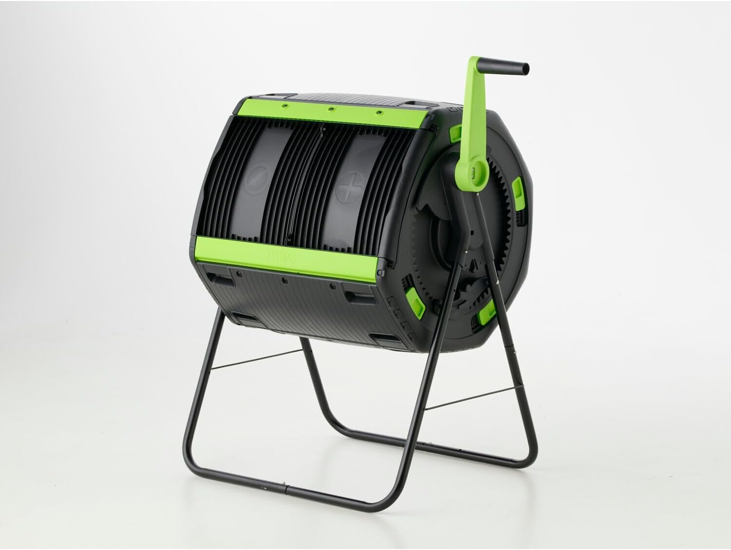 HomeStock Compost Tumbler 48 Gallon Dual Compartment - Easy Turning Geared Design