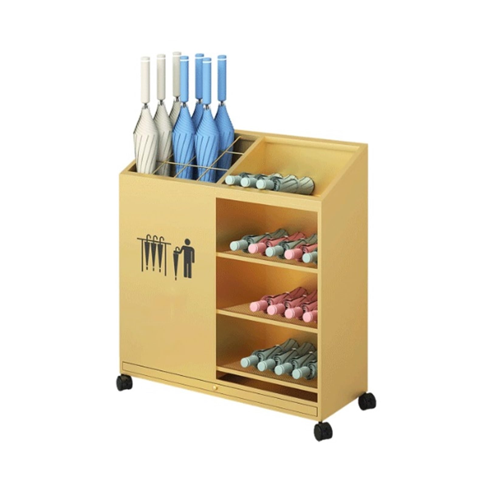 SONGYL-20249 Umbrella Stand Umbrella Stand For Hotel Lobbies, Commercial Spaces, Offices, And Classrooms Entryway(Gold,Medium)