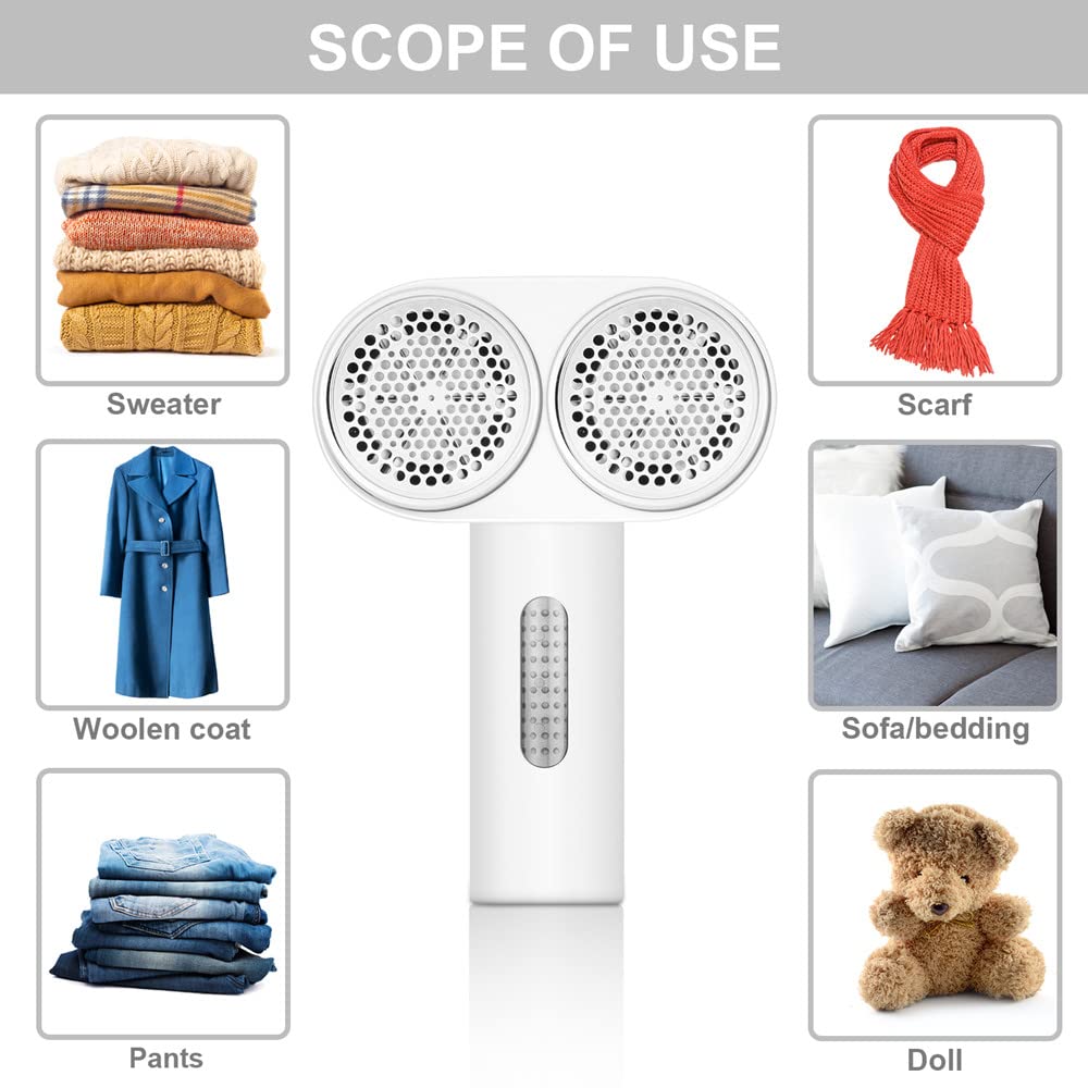 URAQT Lint Remover, Stof Scheerapparaat met USB-oplaadkabel en Extra