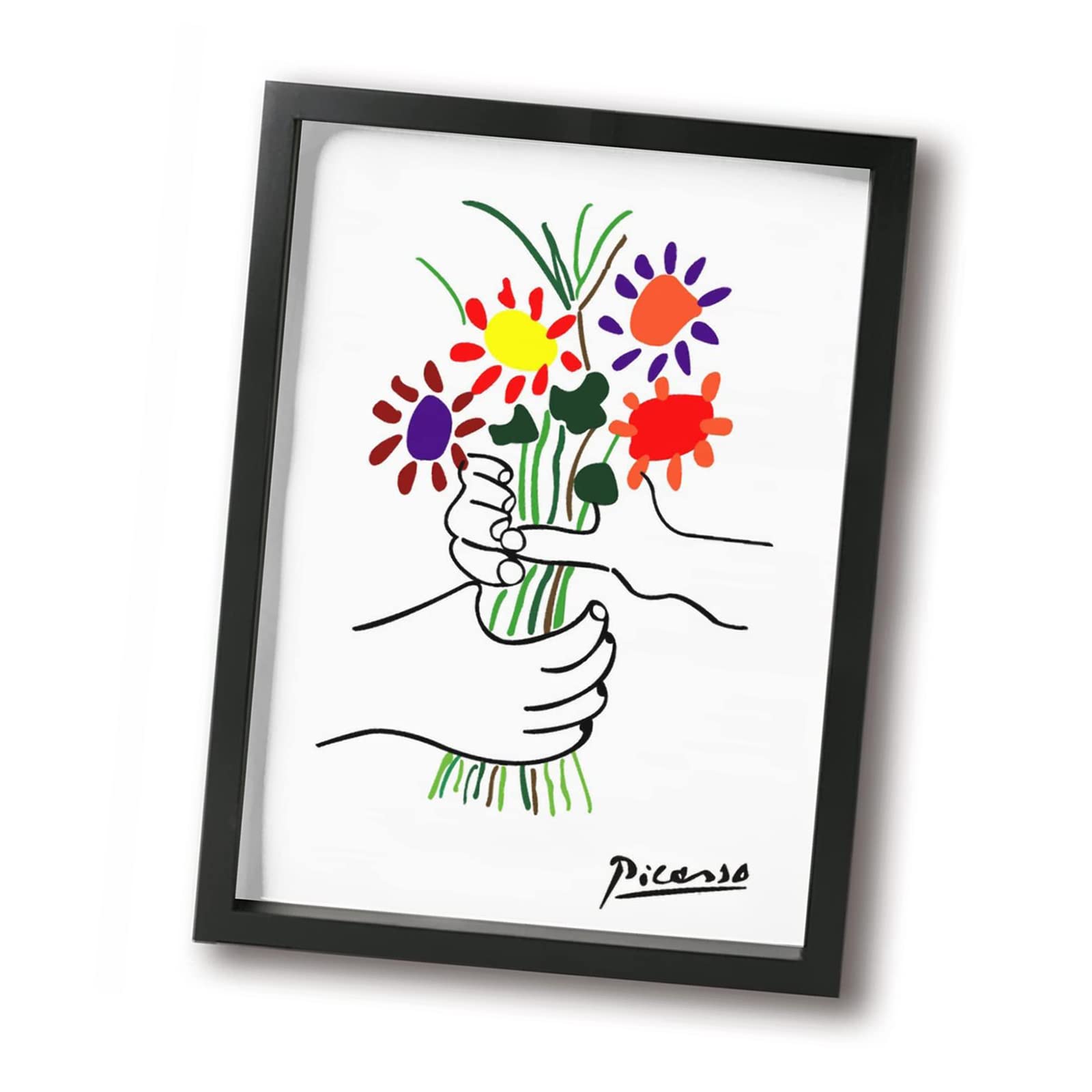 Amazon｜絵画インテリア ピカソ 花束を持つ手 アートポスター