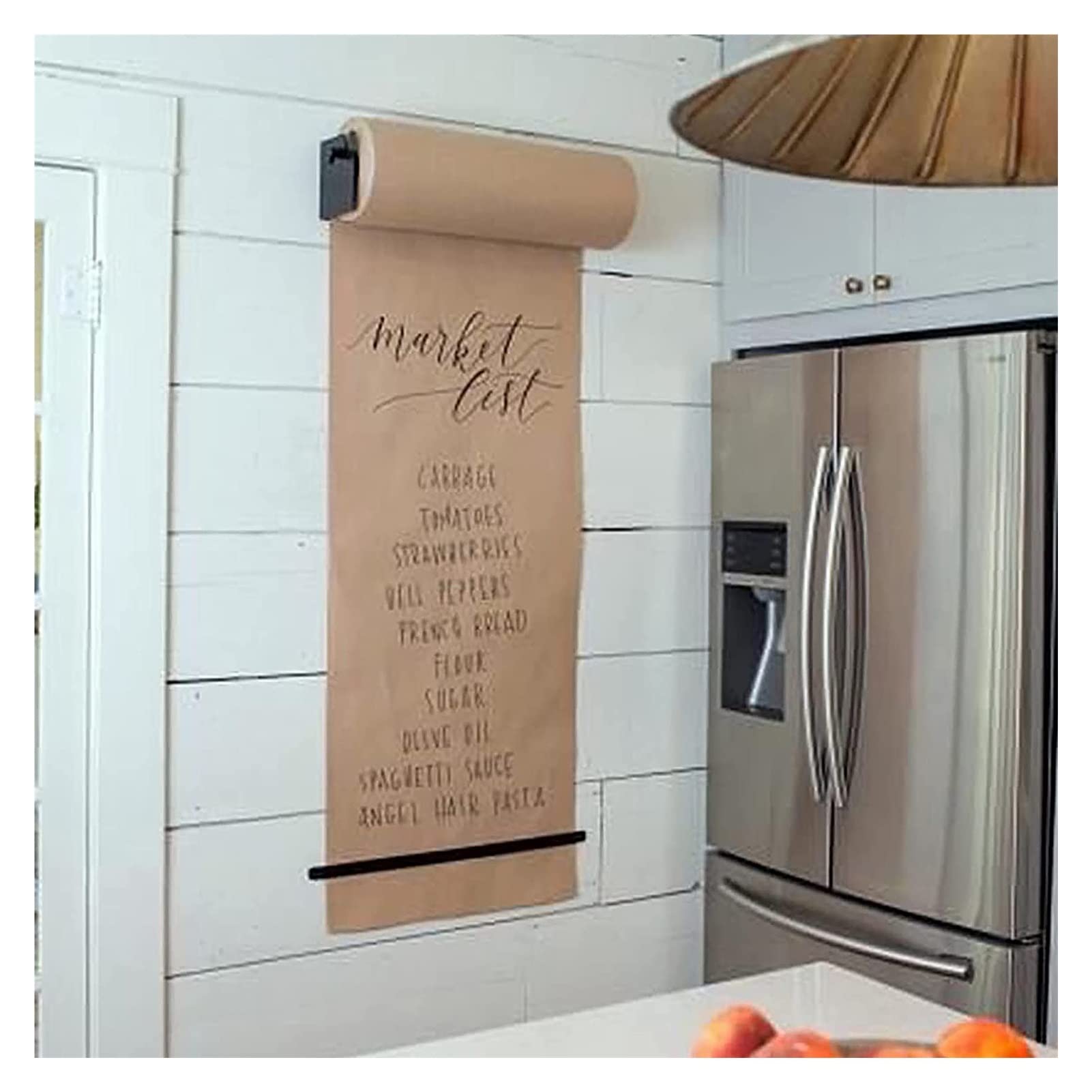 Kitchen Kraft Paper Roll Holder & Dispenser, Wall Mount Note Paper Roll Cutter - 37/67/97/127 cm Wide, Fors Note Taking/Wall Decor/Steel Frame Wide-97Cm/38.1In (Steel Frame Wide)