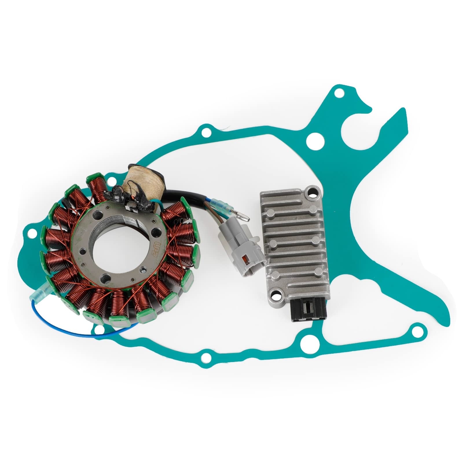 Magneto Coil Stator + Voltage Regulator + Gasket Assy Adatto per Yamaha TW 125 200 225 Trailway 1999-2022