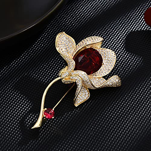 Broche de lirio y broche de flor a la moda complementos de lujo para vestidos 4