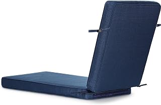 SUNROX All-Weather Fade-Resistant Lounge Chair Cushions DryFast Foam Chaise Lounge Cushions for Outdoor Furniture Patio Pool Lounge Chaise Cushions with Adjustable Straps 73x22 Inch, Navy