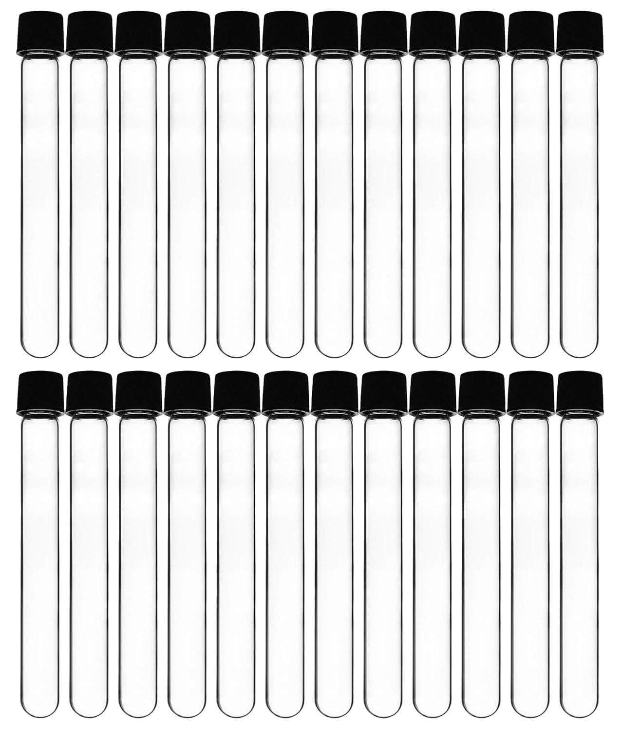 Test Tubes, 10ml - Bakelite Screw Cap with Rubber Liner - Borosilicate 3.3 Glass - 3.9" x 0.6" - Round Bottom - Leak Proof (50)-image-32