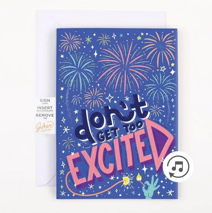 Joker Greeting Endless Birthday and Congratulations NSFW Funny Prank Card: Nonstop MOANING NSFW Card with Glitter Surprise - Double Prank - Guaranteed Laughter!, Blue