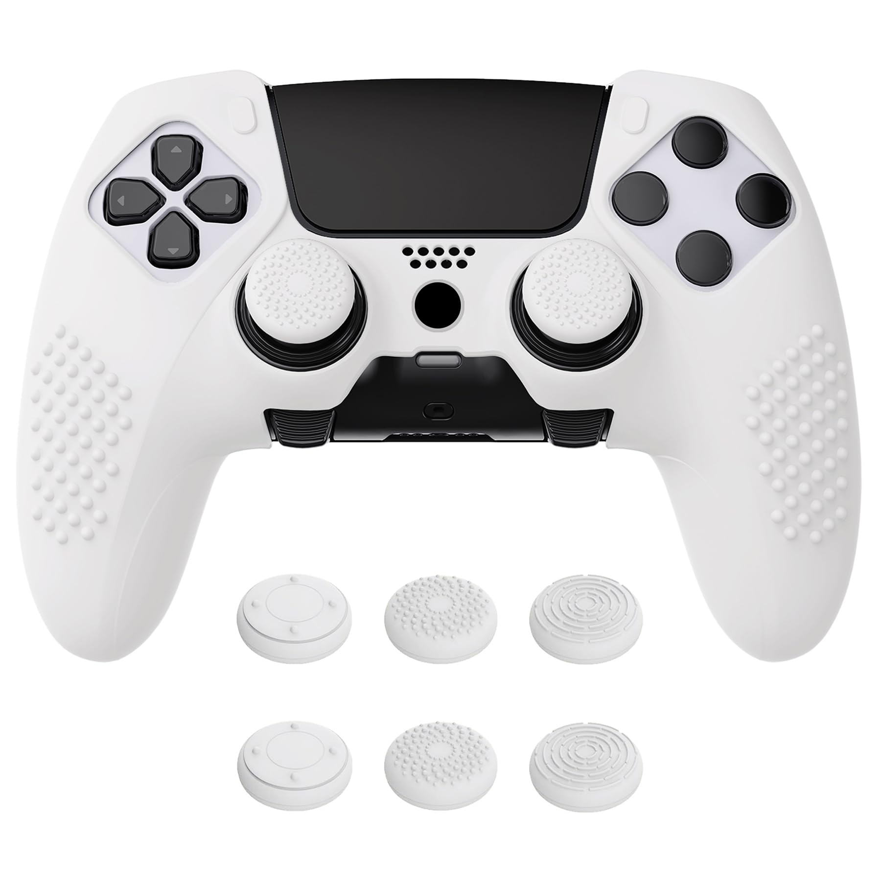 See full amazon price history chart for PlayVital 3D Studded Edition Anti-Slip Silicone Cover Case for ps5 Edge Controller, Soft Rubber Protector Skin for ps5 Edge Wireless Controller with 6 Thumb Grip Caps - White PlayVital 3D Studded Edition Anti-Slip Silicone Cover Case for ps5 Edge Controller, Soft Rubber Protector Skin for ps5 Edge Wireless Controller with 6 Thumb Grip Caps - White (B0BS2MKR62) Amazon Price History, Amazon Price Tracker