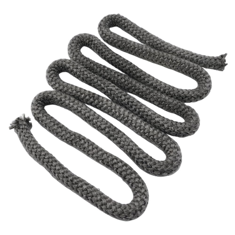 Corda in fibra di vetro per stufe, Guarnizione in corda nera in fibra di vetro 18 mm 20 2 metri intrecciata in grafite a basso attrito | 18mm