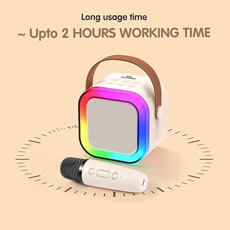 Wembley Rechargeable Karaoke Mic with Speaker for Singing | Wireless Mini Portable Bluetooth Speaker with Microphone & LED Lights | Cute Birthday Gift for Kids Musical Toys for Boys, Girls and Adults - Image 4