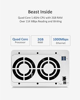 Amazon.com: TERRAMASTER F4-210 NAS 2GB Quad Core & 2Bay USB3