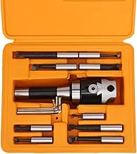 KIMISS Jeu de Têtes d'alésage de 2 Pouces, Tige R8 pour Fraiseuses CNC, Kit d'outils 'alésage de Précision de 9 Pièces avec fonctionnalité Améliorée