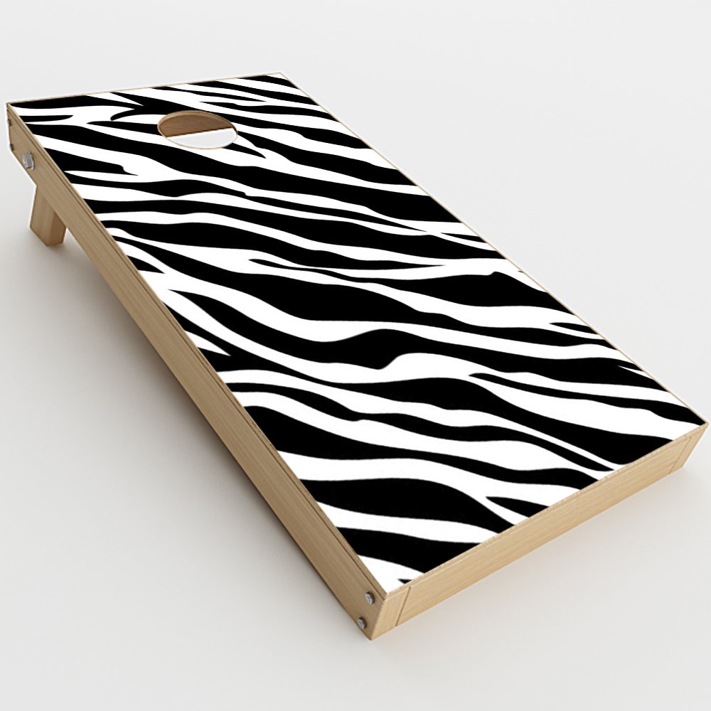Skin Decal Vinyl Wrap for Cornhole Game Board Bag Toss (2xpcs.) Skins Stickers Cover/Zebra Pattern