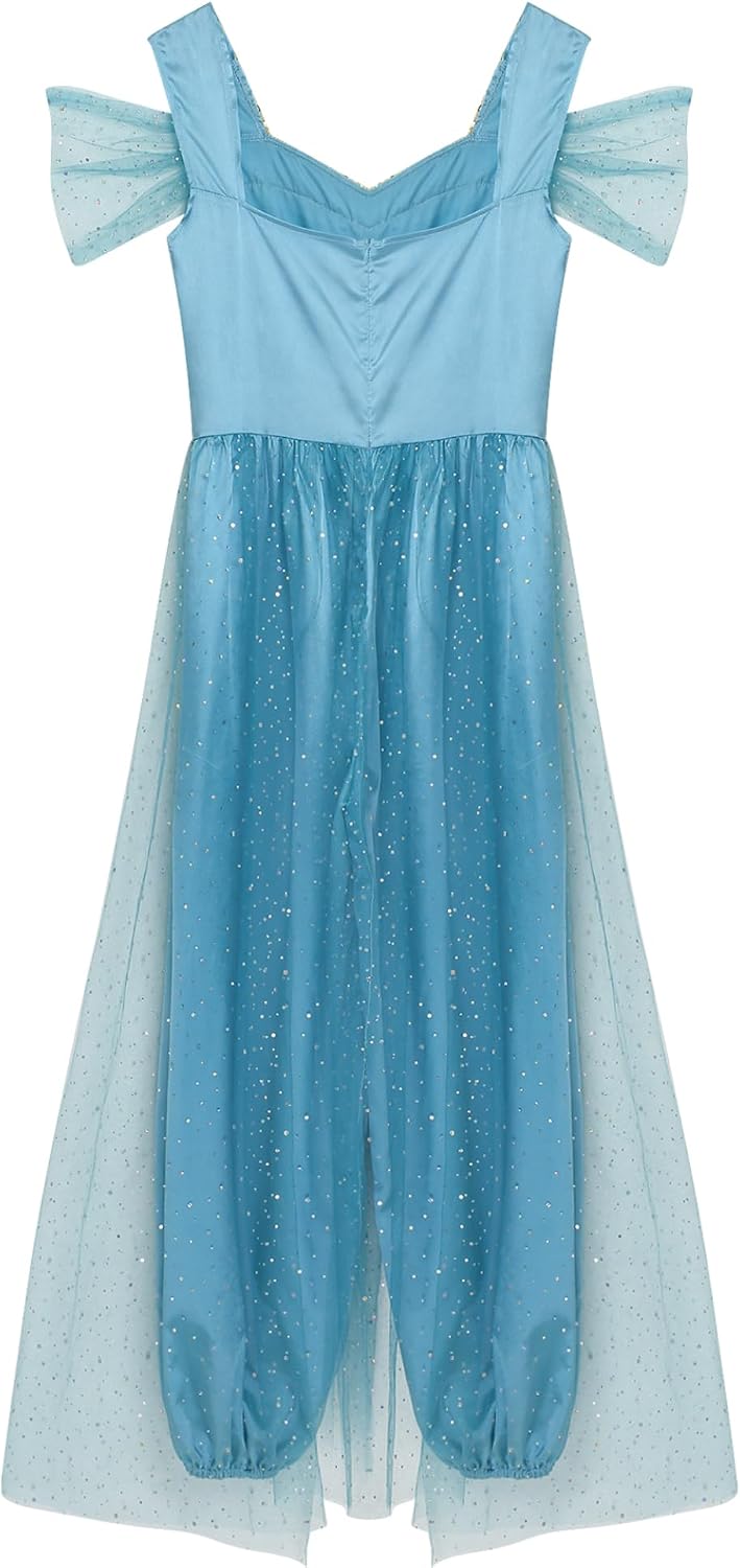 Arabian Princess Costume for Womens Halloween Party Fancy Dress Up Belly Dance Jumpsuit Outfit