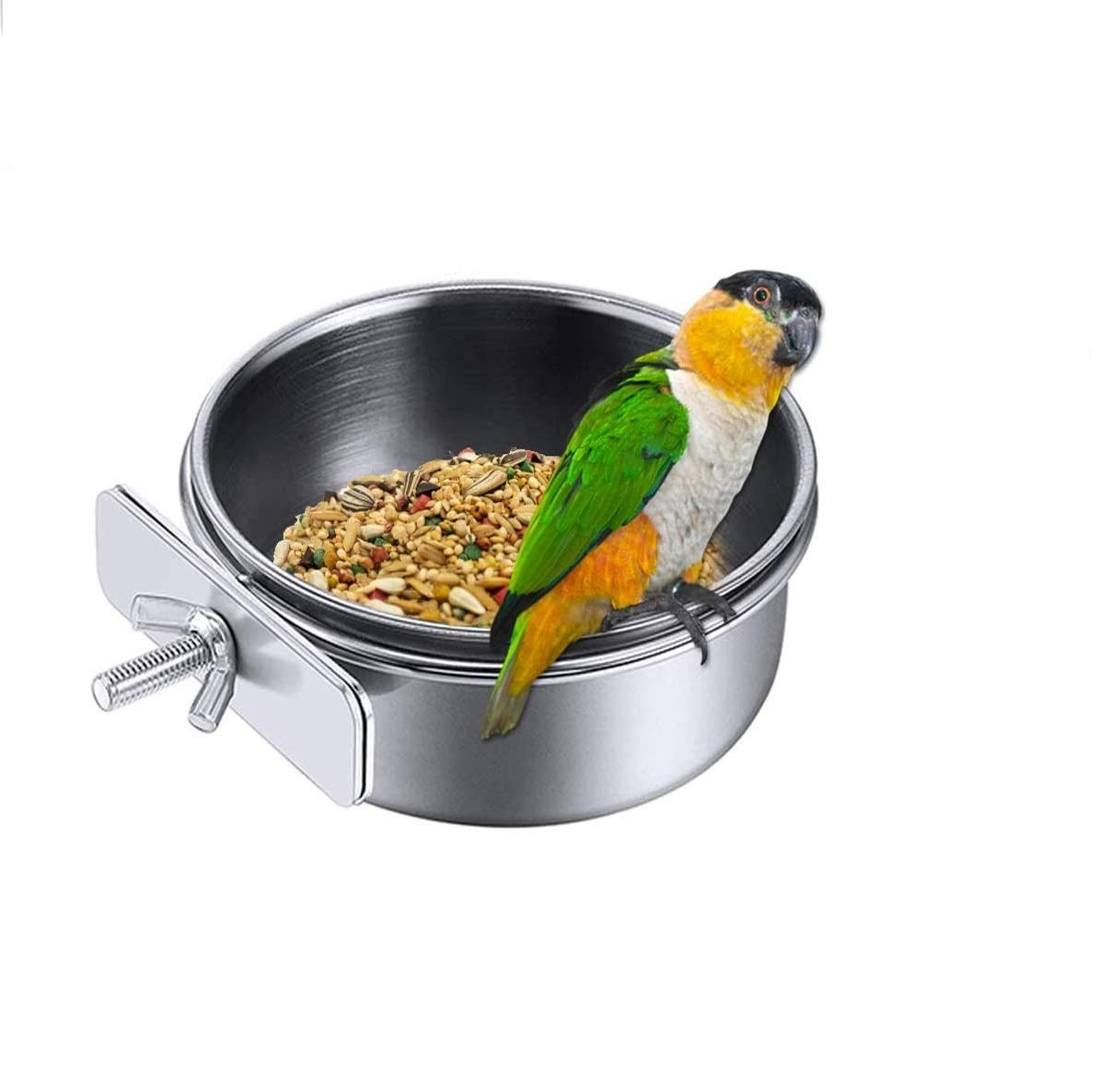 Cozy Puppies Bird Cage Food Water Dispenser Parrot Food Dish Bird Feeder Cup for Cage, Stainless Steel Bird Food Holder Container for Parrot Macaws Ferret Parakeet Cockatiel Budgerigar (B08RWN1Z6K) Amazon Price History, Amazon Price Tracker