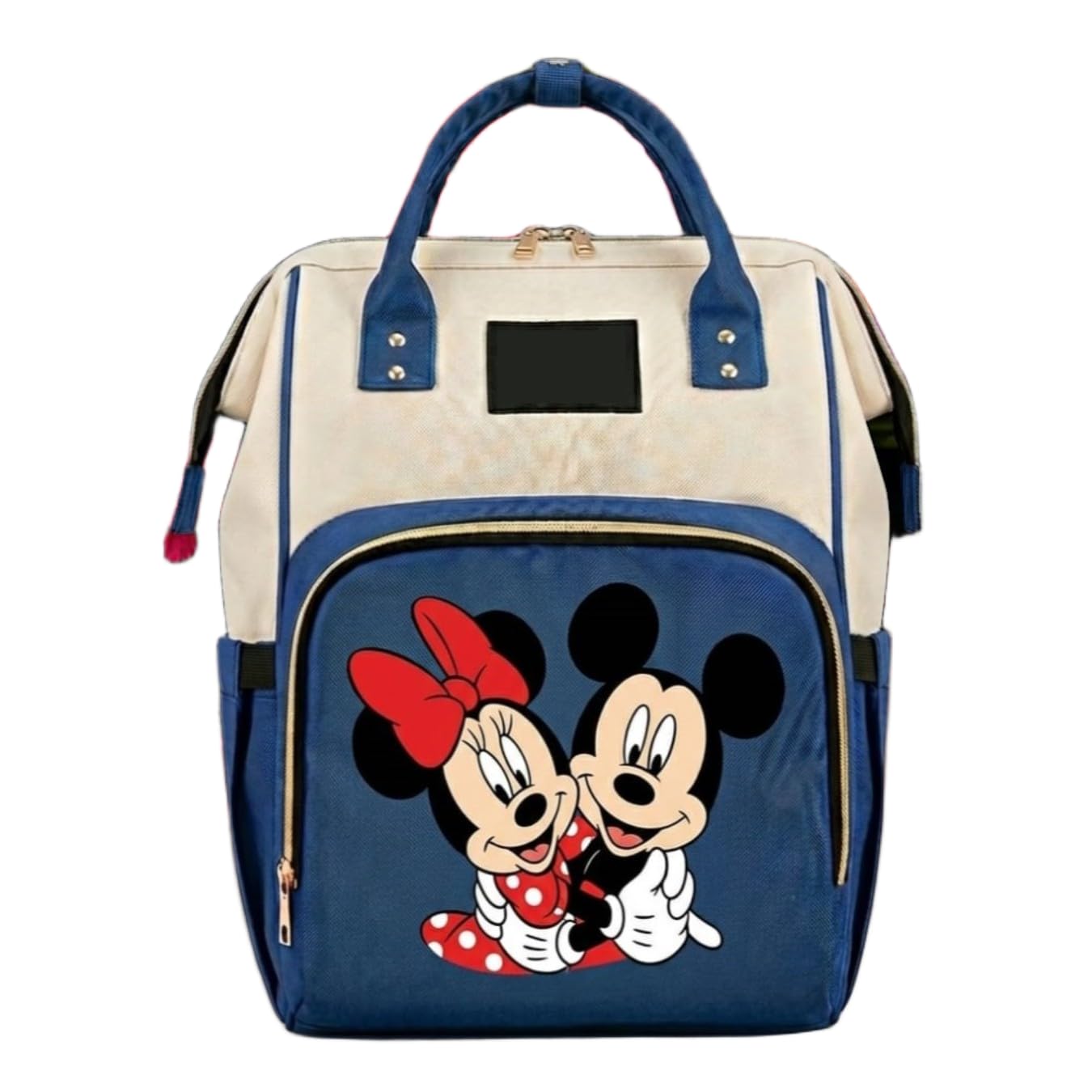 Crown Melange Fabric Diaper Bag for Mothers for Travel With Warranty | Spacious Diaper Bags for Mom | baby bag for mother travel | Maternity Bags for Mother and Baby (Navy Blue)-picture-11
