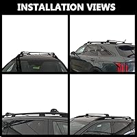 Vista 11 de ROKIOTOEX - Barras transversales Cobra aptas para rieles laterales de techo elevados Pilot 2023-2025, barras transversales bloqueables para equipaje