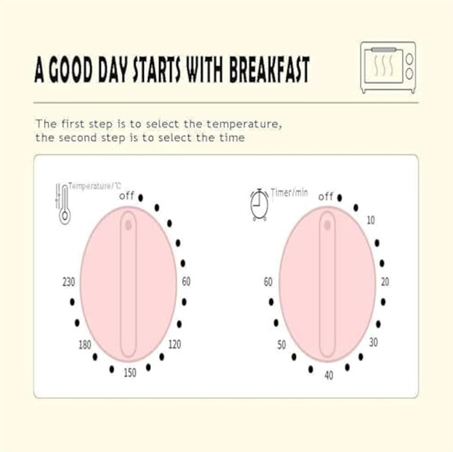 Multifunctional 12L Mini Air Fryer Toaster Oven, Countertop Convection Oven, Pink (Small Size)