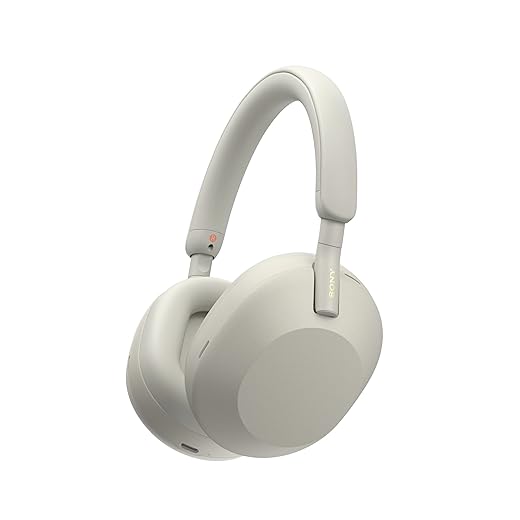 Sony WH-1000XM5 Premium Noise Canceling Headphones, Auto NC Optimizer, 30-Hour Battery, Alexa Voice Control, Silver