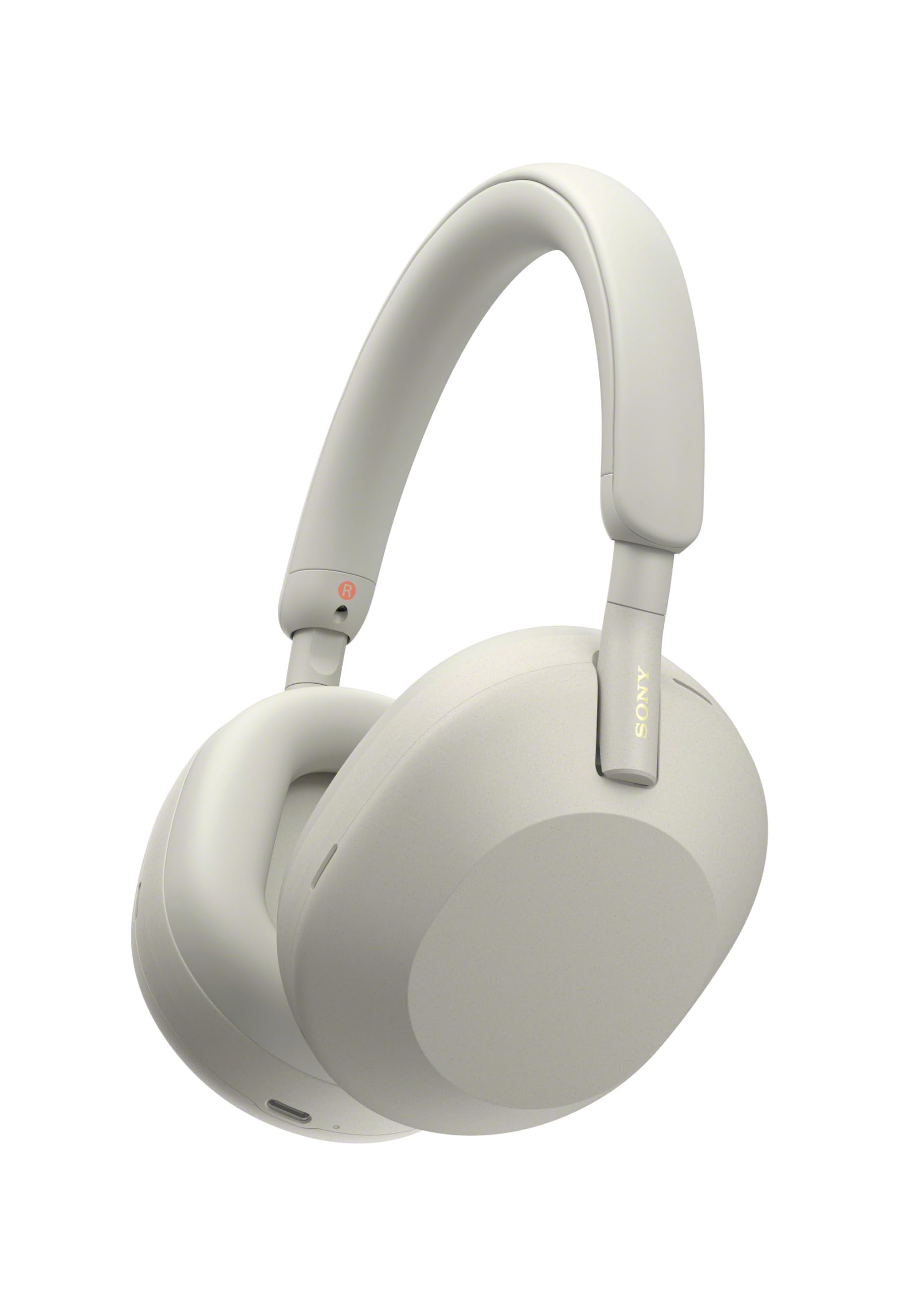 WH-1000XM5 Wireless Industry Leading Noise Canceling Headphones with Auto Noise Canceling Optimizer, Crystal Clear Hands-Free Calling, and Alexa Voice Control, Silver