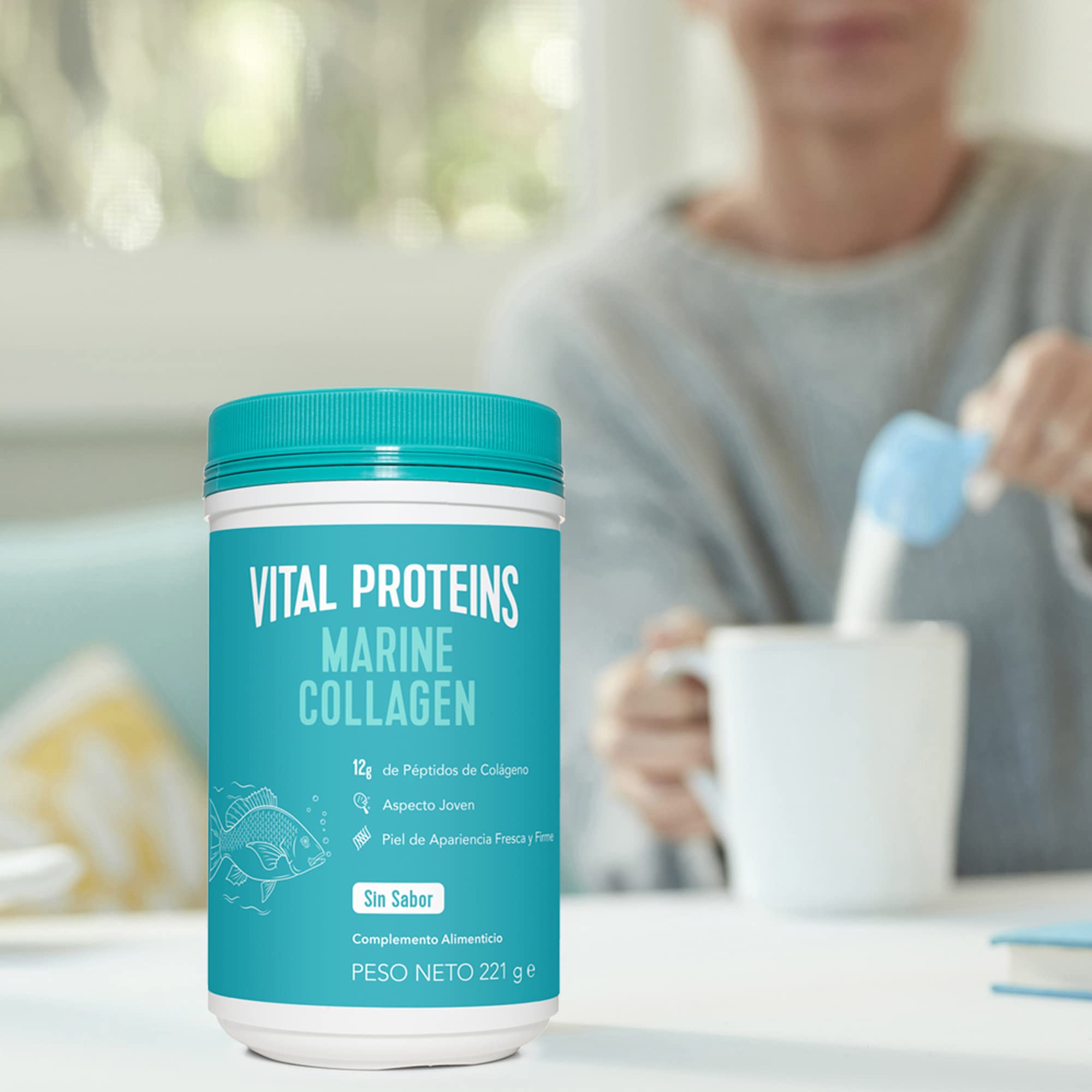 Vital Proteins Colágeno Marino en Polvo, Suplemento de Péptidos, Colágeno Hidrolizado, 221 g