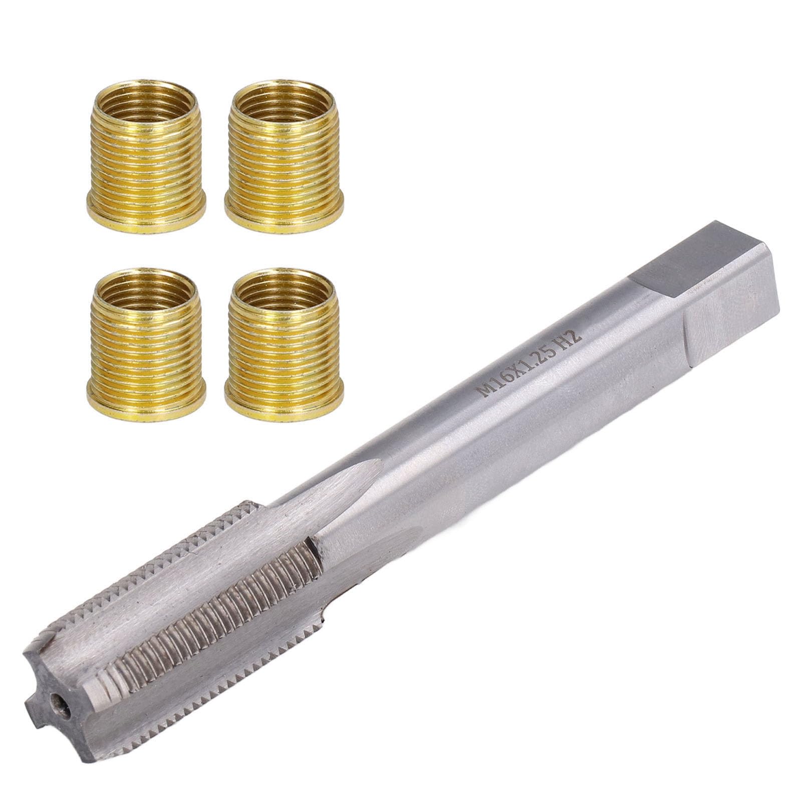 Kit di Riparazione Filetti Candela - Strumenti M14x1.25 e M16x1.25 per Motori a Benzina, Inclusi Inserti in Acciaio Inossidabile
