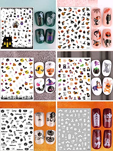 Kalolary Halloween Unghie Adesivi, 12 Fogli