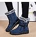 Toumov Women's Winter Snow Boots Waterproof Faux Fur Lined Mid-Calf Booties Lightweight Fleece Fuzzy Warm Shoes Comfortable Outdoor Walking Non Slip Booties Fashion Resistant Boots