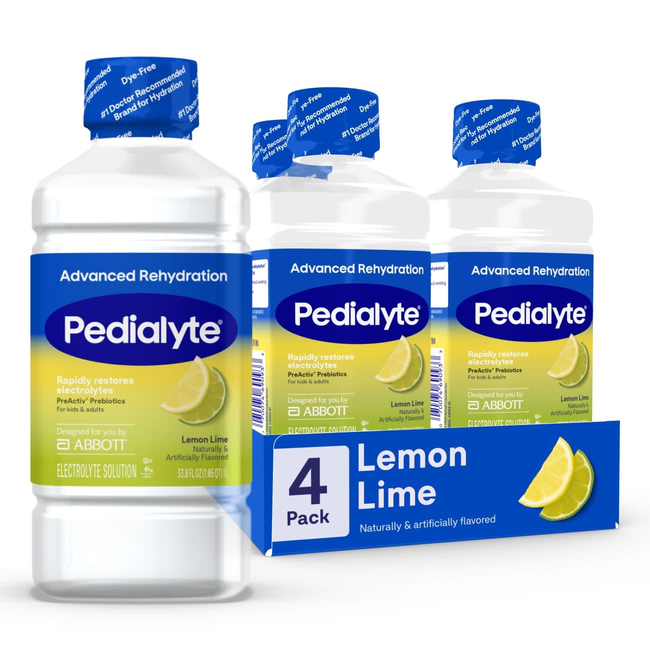 Pedialyte Advanced Rehydration Electrolyte Drink, Dye-Free Hydration