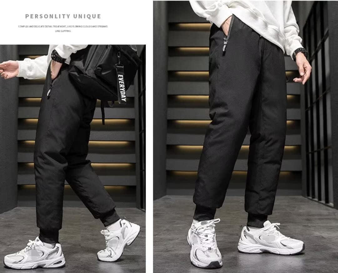 [HADWAO] ダウンパンツ メンズ 防寒パンツ 長ズボン ボトムス 黒 アウトドア 冬 あったか 防寒 ズボン ロング丈 ウエス